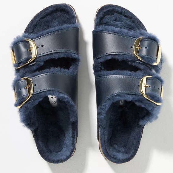 Birkenstock Shoes - Birkenstock Arizona Big Buckle Shearling Sandals NEW IN BOX Size 39 (US 8)